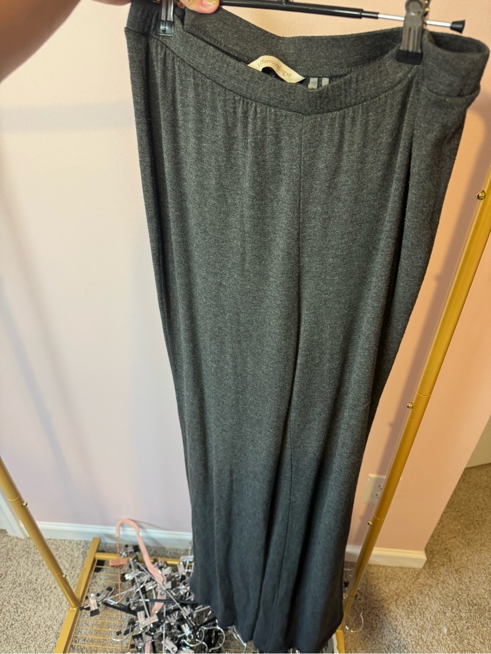 Gray Women's Wide-Leg Pant